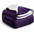 Miniatyrbild 1 av 6: Sängfilt, Sofffilt, Mjuk Fluffig Tjock Filt, Vändbar Mikrofiberfilt Red bean paste purple