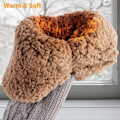 Miniatyrbild 3 av 6: Toffelsockor för män och kvinnor, fluffiga strumpor med grepp, halkfria fleecefodrade, termiskt stöd, julklapp M 40-42 Grey 40-42