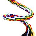 Miniatyrbild 3 av 4: Papegojaleksaker, Repgunga Fågel Leksak, Färgglada Pärlor Bur Papegoja Tuggleksak, Färgglada Spiral Bomull Papegoja Gunga Klättring Stående Leksaker, Gungleksaker