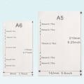 Miniatyrbild 5 av 5: A5 Refillpapper, 3 Förpackningar 100GSM Tjockt Påfyllningsbart Papper 6 Håls Fyllnadsinlägg Löst Blad Papper 135 Ark (270 Sidor)