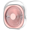 Pikkukuva 1 / 5: Kannettava Hiljainen USB-tuuletin Valkoinen Harmaa, 3 Nopeuden Säädöt Käsituuletin, Hiljainen Tuuletin Pöydälle, Kotiin ja Toimistoon, Retkeilyyn Pink