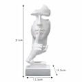 Miniatyrbilde 2 av 5: Stillhet er gull-statue, Resin Abstrakt Skulptur Moderne Kunstfigurer Stille Menn Statuer Carving, Stue Studie Inngang Hjemmekontor Dekor