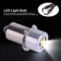 Miniatyrbillede 5 af 5: Page 13.5S High Power LED Pære, Erstatningslommelygte, DC 3V 6V 12V, 3W 230lm, 2 STK (P13.5s, Varm Hvid)