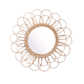 Miniatyrbillede 2 af 3: 40 cm Cirkulært Rattan Solsikke Boho Hængespejl - Vægdekoration til Omklædningsrum og Makeup