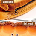 Miniatyrbillede 1 af 3: Brød blyantspose, sjov simuleret brød toast blyantspose, sød brevtaske med lynlås, til kontor skole (3)