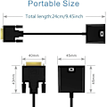 Miniatyrbild 4 av 5: DVI till VGA Adapter, DVI-D till VGA Adapter Konverterare 24+1 Hane till Hona, Stödjer 60Hz och 3D, för DVI System Anslutet till VGA Monitor