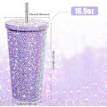 Pikkukuva 3 / 5: Bling Diamond Tumbler - Kiiltävä Vesipullo Kannella