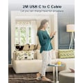 Miniatyrbilde 5 av 5: 70W USB C-lader Kompatibel med MacBook Air MacBook Pro 13-16 tommer 2024-2020, M1-M3 Mac Laptop, iPad, Med 2M/6.6FT Mac USB C-ladekabel