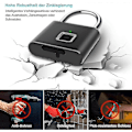 Miniatyrbild 4 av 5: Fingeravtryck Mini Smart Hänglås USB Laddning Biometrisk Hög Säkerhet