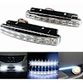 Pikkukuva 1 / 5: 2 kpl 8-LED Päiväajovalot Auton DRL Sumuvalolamppu Super Kirkas Vedenkestävä DC 12V