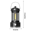Miniatyrbillede 3 af 5: Campinglys, LED Camping Lanterner Lys, Trinløs-Dæmpning Campinglys Hjem Akutlys til Akut, Vandreture, Strømafbrydelser, Hjemmeindretning, Sort black