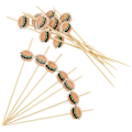 Miniatyrbilde 1 av 5: 100 Cocktailpinner, Håndlagde Trepinner med Burgerpynt, Bryllup Bursdag BBQ Buffet Julefest Tilbehør Handmade Wooden Skewers