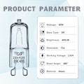Miniatyrbillede 2 af 5: G9 LED-pære, koldt hvidt, 40w 230v G9 halogenpære til bordlampe, skabslampe, ovn, 600lm 2700k G9 kapselpære, 10 stk.
