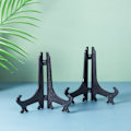 Miniatyrbillede 2 af 5: 6\" Sort 12 stk./sæt Plastik Staffelier Tallerken Display Standere Billedramme Stand Holder