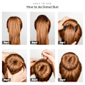 Miniatyrbild 5 av 5: Hår Donut Bun Maker, Flickors Hårstyling Set med 20 Osynliga Hårnät för Bun, 5 stycken Håregummin, 20 stycken Hårsnoddar, Brun