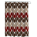 Miniatyrbild 1 av 4: Texturerad Duschdraperi Set, Set med 1 Duschdraperi & 12 Metallkrokar, Rostbeständig, 100% Polyester, Maskintvättbar, Mått 70” X 72”, Espresso Espresso