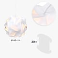 Miniatyrbillede 4 af 5: DIY Puzzle Lampeskærm - Moderne IQ Puslespilslys i 30 Dele min. 15 Forskellige Designs - Diameter Ca. 40 cm - Hvid i Størrelse XL