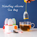 Miniatyrbilde 3 av 5: 6-pakning Silikon Te-infusere, Gjenbrukbare Sikre Løsblad Te-pose Filtre, Seks Farger (Én Farge for Hver)