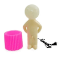 Miniatyrbild 3 av 5: Kreativ Liten Nattlampa, LED Fnissande Pojklampa, Vit, EU-STICK black