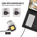 Miniatyrbillede 4 af 5: Mini Bærbar Arbejdslampe 7 Tilstande Nøglering Vandtæt Lommelygte Genopladelige Inspektionslamper, med Oplukker, Magnetisk Base, Tripod