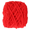 Miniatyrbild 5 av 5: Tjock Häklygarn Mjuk Isremsa Häklygarn Chunky Vävd Filtgarn för Väva Filt Tofflor (Röd) red