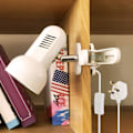 Miniatyrbilde 1 av 5: Klemmelampe, 360° Roterende Klemmeboklampe Leselampe, Hvit E27 Fleksibel Klemmelampe med Bryter, Justerbar Enkel Klemmespotlight (Hvit)