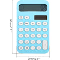 Miniatyrbillede 2 af 5: Bordregner, 12-cifret stort LCD-display Standardfunktion Bordregner Sød bærbar regner til hjemmekontor Blue