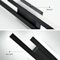 Miniatyrbillede 2 af 4: Væglampe Led Indendørs Moderne, 16w Væglampe Led, Kreativ Lang Parallel Væglampe, Tre-farvet 3000k/4000k/6000k, Sort, 50cm