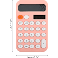 Miniatyrbillede 2 af 5: Bordregner, 12-cifret stort LCD-display Standardfunktion Bordregner Sød bærbar regner til hjemmekontor Pink
