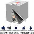 Pikkukuva 2 / 5: 1000L IBC-säiliön suojus, 420D vesisäiliön suojus, UV-suojattu säiliön suojus, IBC-säiliön suojus vetoketjulla, 120 x 100 x 116 cm (Hopea) Silver