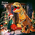 Miniatyrbilde 3 av 4: Dinosaur Oppblåsbar Kostyme Halloween Fest Cosplay Fancy Suits Maskot Tegneserie Anime Kjole For Voksen