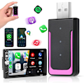 Miniatyrbilde 1 av 6: Car-Play Adapter, Trådløs Carplay Adapter, Konverterer Kablet Car-Play Dongle til Trådløs Plug & Play Car-Play for iOS og Android