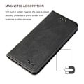 Miniatyrbild 5 av 5: iPhone 11 Fodral Premium PU Läder Plånboksfodral med Korthållare Ställ Inbyggd Magnetisk Stängning Flip Folio Telefonskal för iPhone 11 - Svart