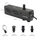 Miniatyrbillede 5 af 5: Internt Akvariefilter, 15W 4 i 1 Akvariefilterpumpe Nedsænkbar Akvarievandpumpe Luftpumpe til 30-300L Akvarium (1500L/H)