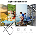 Miniatyrbillede 5 af 5: Campingstol, Bærbar Foldbar Stol, Aluminium Foldbar Stol til Rejser, Camping, Vandreture, Fiskeri, Havearbejde med Bærepose (Blå)