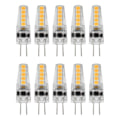 Miniatyrbilde 1 av 5: 10 stk G4 LED-pærer 3000K Varmhvit Belysning Dimbar G4 Bi-pin LED-pære 3W Lysstyrke AC 12V