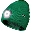Pikkukuva 1 / 4: Unisex 4 LED -valolla varustettu pipo, USB-ladattava juoksupäällystin erittäin kirkas handsfree-otsalampun pipo, LED-pipo juoksuun ja vaellukseen (vihreä) Green