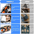 Miniatyrbilde 3 av 6: Brodd Ice Cleats Traction, 19 Pigger Snøgrep Ice Grippers Traction Rustfritt Stål Anti-Skli Pigger for Sko og Støvler, Microspikes, L L
