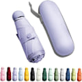Miniatyrbillede 1 af 6: Rejseparaply - Mini kompakt foldeparaply med pose, 8 ribber, letvægts bærbar paraply, lille sol- og regnparaply Light Purple