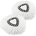 Pikkukuva 1 / 5: 2 kpl Spin Mop -varapää yhteensopiva - Mikrokuitumoppipäät white