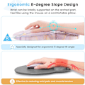 Miniatyrbilde 2 av 6: Musematte med håndleddsstøtte og tastaturhåndleddsstøtte, 3-pakning datamusematter for skrivebord med coastersett, ergonomisk musematte med minneskum