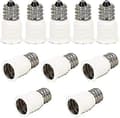 10st E12 Adapter E12 Till E14 Lampfot Adapter Konverterare, E12 Till E14 Lampfot Adapter För Glödlampor