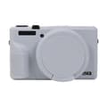 Blødt silikoneetui med linsebeskyttelse til Canon PowerShot G7 X Mark III/G7X3 Grå Grå