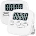 2-pack digitala kökstimmar magnetisk nedräkning stoppar med högt larm, stora siffror, stativ, hängande hål för matlagning
