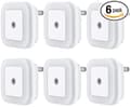 LED Nattlampa med Smart Sensor Skymning till Gryning Sensor, Dagsljusvit, 0.5W Plug-in, 6-pack