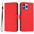 Wiko T60 / Cubot P80 Solid Color PU-deksel - Beskyttende flip-deksel Red