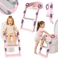 KIDDISTEP Lasten WC-istuin portailla, vaaleanpunainen