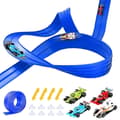 5m DIY Flexibelt Bilbana Racing Set för Småbarn, Inomhus Utomhus Lek, Blå One Size FD