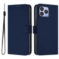 Wiko T60 / Cubot P80 Solid Color PU-deksel - Beskyttende flip-deksel Navy Blue