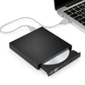 Extern DVD/CD-brännare USB 2.0 Slim för dator Svart